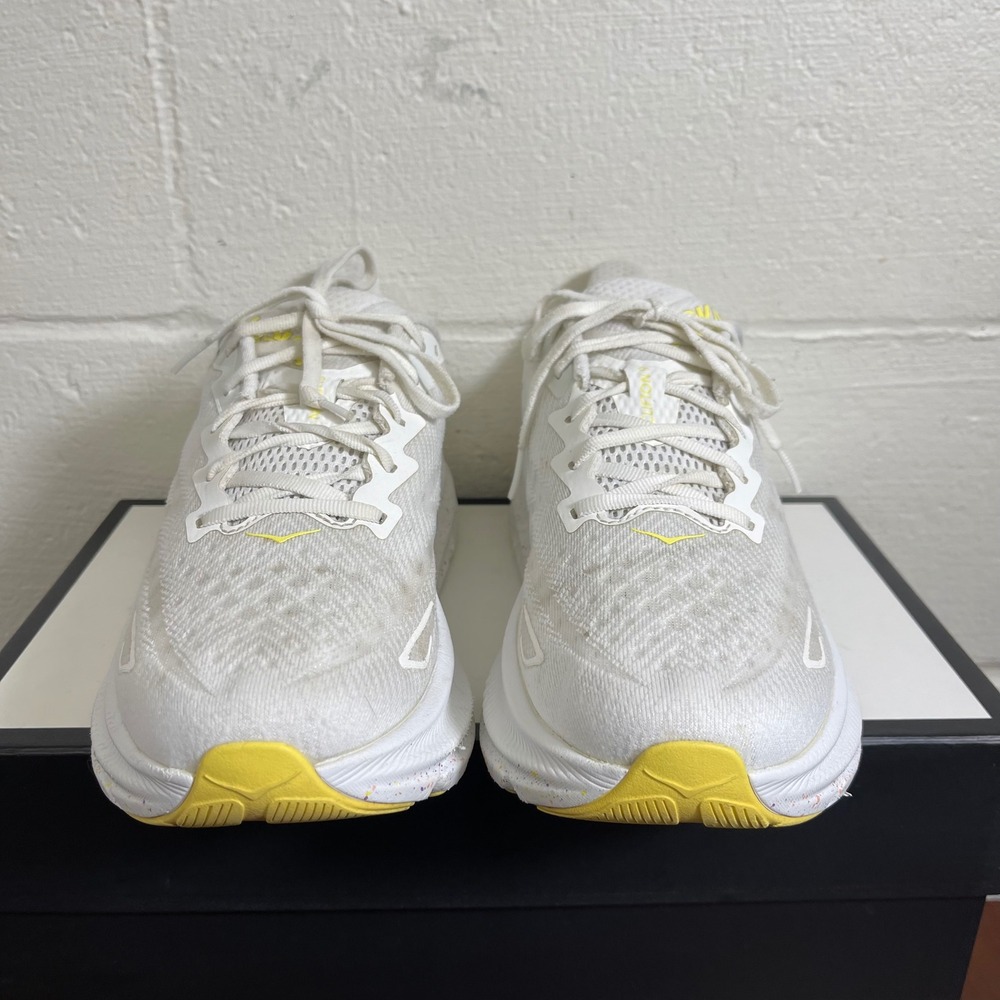Hoka‎ One One Clifton 9 1127896-WTL White Lemonade Running Shoes Women's 10 B - Picture 3 of 11